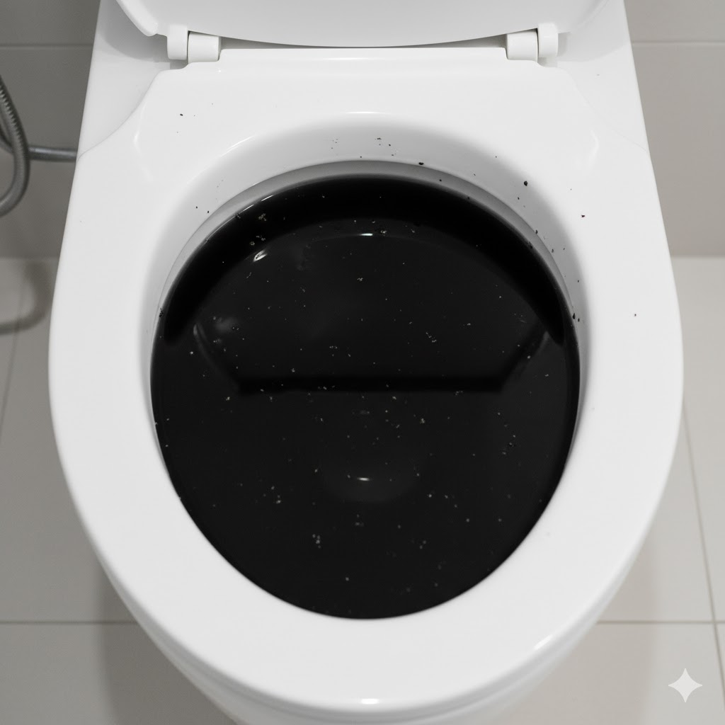 トイレの水が真っ黒